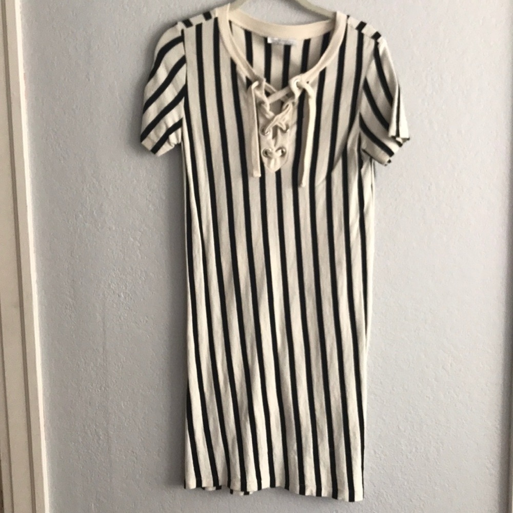 Striped cotton dress